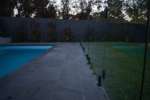 Glass Fence and Paving